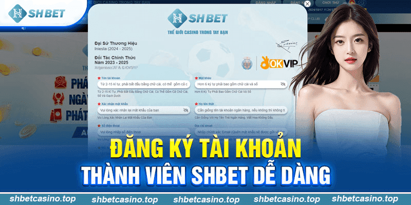 Đăng Ký Tài Khoản Thành Viên Shbet Dễ Dàng